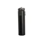 XGRIDS PortalCam Tripod side view, black cylindrical body with top mounting screw and side locking lever, isolated on white background