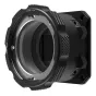 Z CAM PL mount adapter for Z-Cam E2 flagship series cameras, black metal construction with knurled grip and square flange, enabling professional cinema lens compatibility.