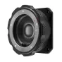 Z-CAM TurboMount (EF) lens adapter for Z-Cam E2-M4, featuring a metallic mounting ring with lock/unlock markings and gold electrical contacts.