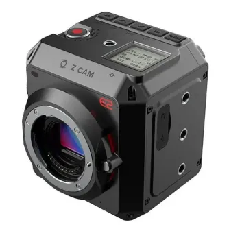 Z CAM E2 4K Cinema Camera with 4/3" WDR CMOS sensor, 10-bit ProRes recording, and Gigabit Ethernet for professional filmmaking