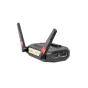 Zhiyun TransMount AI 3.0 wireless video transmitter with dual antennas, side view showing HDMI and USB‑C ports, gold panel and red antenna stickers