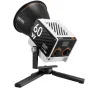 Zhiyun Molus G60 60 W COB свет с мини-рефлектором, смонтированный на компактном штативе, с передними регуляторами, LCD-дисплеем и вентиляционными отверстиями, подходит для портативного студийного освещения.