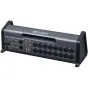 Zoom LiveTrak L-20R rear panel showing 20 XLR mic/line inputs, 2 stereo combo inputs, monitor and master outputs, USB and SD card slots, and rack-mount ears