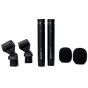 Zoom ZPC-1 matched pair of black pencil condenser microphones with foam windscreens and microphone clips for stereo recording
