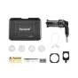 Aputure Spotlight Mount II 19° lens kit with a rotatable barrel, four B-size gobos, a gel holder, a gobo holder, a safety chain, and a hard carrying case for LED fixtures.