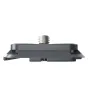 iFootage Seastars Quick Release Q38 Plate side view, dark gray aluminum, 1/4-20 screw, single component for tripod accessories