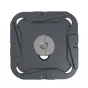 iFootage Seastars Q38 Quick Release aluminum plate, top view, square design with central 1/4-20 screw and safety lock, tripod accessory for Arca-type camera mounting