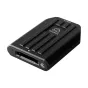 Atomos USB4 CFexpress Card Reader – black aluminum enclosure with USB4 port, CFexpress Type B slot, red LED indicator, and Atomos logo, showcasing ultra-fast 40 Gbps data transfer capability.