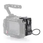 Tilta foldable V‑Mount battery plate for Blackmagic PYXIS 6K/12K, attached to the camera side with visible USB‑C, P‑Tap and USB‑A ports.