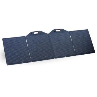 Maentum Foldable SolarPanel 2.0 240 Wp portable solar panel, fully unfolded with four dark-blue monocrystalline sections and integrated carrying handles, against a clean white background.