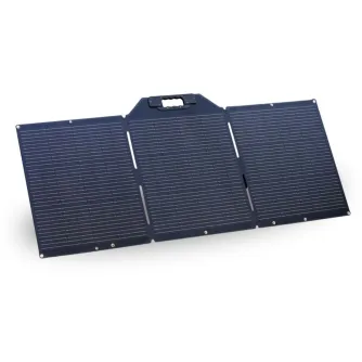 Maentum Foldable SolarPanel 2.0 High Voltage 150 Wp portable solar panel featuring three dark blue monocrystalline sections, a foldable design, integrated carrying handle, IP67 rating, and a 5 m MC4 cable.