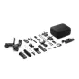 DJI RS 4 Pro Combo 2026 includes gimbal stabilizer, dual motor focus system, battery grip, transmitter, accessories, and a black carrying case.