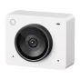 OBSBOT Meet 2 Combo Cloud White PTZ videokamera, kompakts balts kvadrāta korpuss ar lielu melnu objektīvu, priekšējais skats, AI vadīta 4K tīmekļa kamera