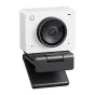 OBSBOT Meet 2 Combo Cloud White 4K AI webcam with a large lens, gesture control, dual noise-canceling microphones, and a privacy cover, mounted on a black clip-on stand.