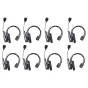 SYNCO Xtalk Master XM8 Wireless Intercom Headsets - 8-Pack with Windshields and Foam Cushions