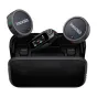 Insta360 Mic Pro Graphite Black wireless lavalier microphone set with 2 transmitters and 1 receiver in an open charging case, featuring E‑ink display and 30‑hour battery life.