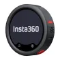 Insta360 Mic Pro Transmitter Graphite Black – compact wireless lavalier microphone with customizable e‑ink display, 3-mic array, AI noise canceling, and up to 30 hours of battery life, red side indicator lights and control butto