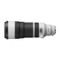 Sony FE 100-400mm f/4.5 GM OSS супер‑телефото зум объектив, белый и черный корпус с передней крышкой, имеющей красную метку, боковой вид с кольцами зума и фокуса, маркировка G Master и OSS.