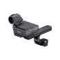 Sony XLR-H2 XLR Handle Unit mounted on a camera's Multi Interface Shoe, featuring an ergonomic grip handle, control panel with gain knobs and switches, and 4-channel audio input capabilities.