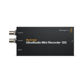 Blackmagic Design UltraStudio Mini Recorder 12G video capture card with Thunderbolt 4 interface, 12G-SDI and HDMI inputs, and compact professional design