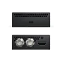 Blackmagic Design UltraStudio Mini Recorder 12G with Thunderbolt 4 port, HDMI input, and LED indicators, featuring a matte black finish and hexagonal ventilation holes.