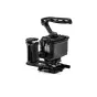 Tilta melna kameras kase Sony FX5 Pro Kit ar augšējo un sānu Xeno rokturiem, Arca regulējamo pamatplati un divām 15 mm stienīšiem