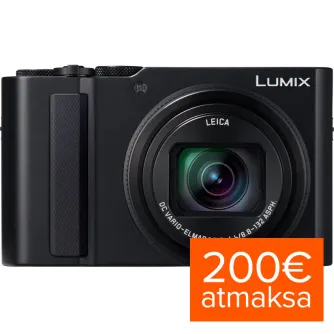 Компактная камера Panasonic Lumix TZ300 черного цвета с объективом LEICA 15x zoom, 20.1 МП сенсором и диапазоном фокусного расстояния 24-360 мм