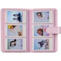 Fujifilm Instax Mini 13 Candy Pink fotogrāfiskais albums ar 6 Instax Mini fotogrāfijām, magnētisko aizdari un mākslīgās ādas vāku.