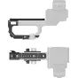 SmallRig 6781 Extension Mount Plate Kit for Sony XLR‑H2B, a black aluminum plate with 1/4"‑20 and 3/8" mounting holes and six-hole screws, extending XLR‑H2B rig length and enhancing mounting stability.