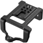 SmallRig 6925 montāžas plāksne Sony XLR‑H2B/H1, melna alumīnija aksesuārs ar vairākiem 3/8”-16 un 1/4”-20 vītņotiem caurumiem un pastiprinātām malām, attēlota kā atsevišķa sastāvdaļa.