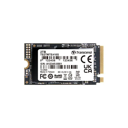 TRANSCEND PCIe Gen 4x4 M.2 SSD MTE410S, M.2 2242, PCIe Gen4x4, NVMe, 3D TLC,