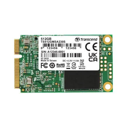 mSATA SSD 230S, SATA III 6Gb/s interface, mSATA SSD, SATA3, 3D TLC I 64GB