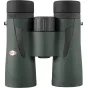 Kowa BD III 42-10 XD zaļi binokļi ar 10x palielinājumu, 42 mm objektīva lēcām, XD fluorēts ED stikls, gumijas apvalks un centrālais fokusēšanas ritenis.