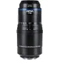 Laowa Aksen 45mm f/2.8 1‑5X Ultra Macro APO lens, front view with zoom ring and focus distance scale, showcasing its 1‑5X parfocal zoom and fixed 40.35 mm working distance for studio, scientific, and creative macro work.