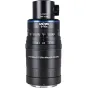 Laowa Aksen 17.5mm f/1.7 5-10X Ultra Macro APO lens for Nikon Z, featuring coaxial illumination control knob, blue accent ring, focus distance scale, and red indicator dot, highlighting its 5–10x macro capability and 22.48mm wor