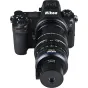 Nikon Z bezspoguļu kamera ar Laowa 17,5 mm f/1,7 5–10X Ultra Macro APO objektīvu ar koaksiālo apgaismojumu, augšējais skats.
