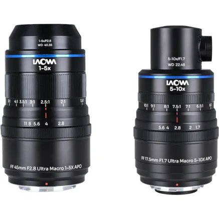 Laowa Aksen 2-lens Bundle 45mm f/2.8, 17.5mm f/1.7 (Coaxial Illumination Version) 