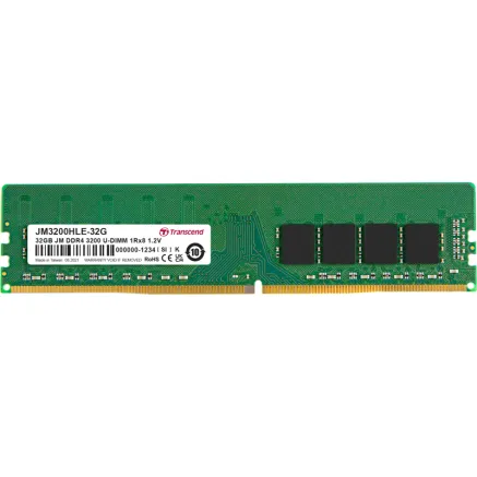 TRANSCEND JetRAM DDR4-3200 U-DIMM CL22 (2Rx8) 32GB