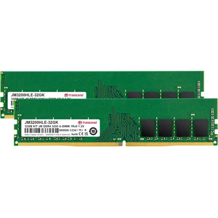 TRANSCEND JetRAM Kit DDR4-3200 U-DIMM CL22 (1Rx8) 32GB