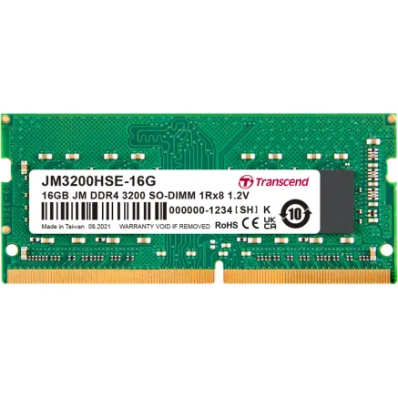 TRANSCEND JetRAM DDR4-3200 SO-DIMM CL22 (1Rx8) 16GB