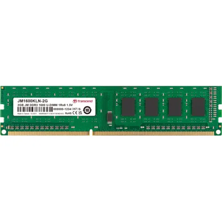 TRANSCEND JetRAM DDR3-1600 U-DIMM CL11 (1Rx8) 2GB