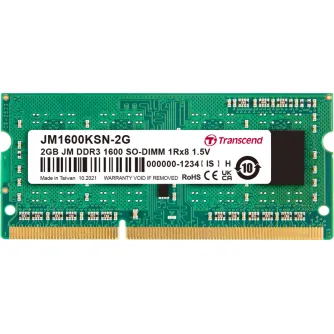 JetRAM DDR3-1600 SO-DIMM CL11 (1Rx8) 2GB
