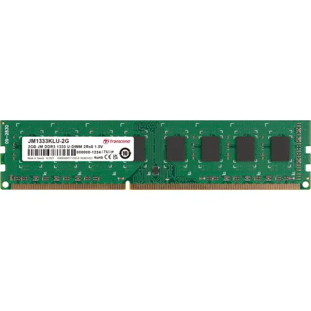 TRANSCEND JetRAM DDR3-1333 U-DIMM CL9 (2Rx8) 2GB