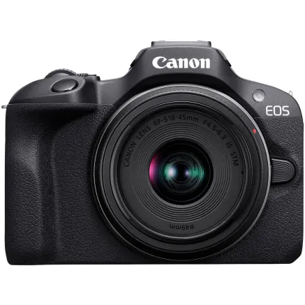 Canon EOS R100 Mirrorless Camera + RF-S 18-45mm F4.5-6.3 IS STM Lens + 64 GB 
