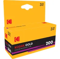 Eastman Kodak Gold 200 135-24 exp 3-pack HorizontalEastman Kodak Gold 200 135-24 exp 3-pack Horizontal