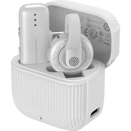 SmallRig 5719 S70-C1 Wireless Microphone with USB-C Adapter for Phones White