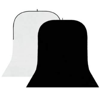 Foto foni - StudioKing Background Board BBT-01-20 White/Black 150x400 cm - ātri pasūtīt no ražotāja