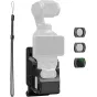 SmallRig 6872 cage kit for DJI Osmo Pocket 4/3 with protective metal cage, wrist strap, CPL, Black Mist, and variable ND filters displayed against a clean background