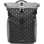 Manfrotto Uncover 30L backpack with roll‑top, black perforated front panel, side camera access, 16" laptop compartment and weather‑proof durable design