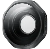 Tuvplāns uz Insta360 Ultra Wide Lens – noņemams 189° sporta kameras aksesuārs ar melnu oktāgūtu bāzi un caurspīdīgu priekšējo stikla elementu.Tuvplāns uz Insta360 Ultra Wide Lens – noņemams 189° sporta kameras aksesuārs ar melnu oktāgūtu bāzi un caurspīdīgu priekšējo stikla elementu.